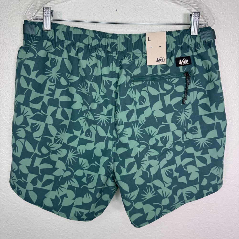 REI Trail Made Amphib Shorts Womens Large Hiking Hike Swim Sun Peak Jasper Green - Picture 2 of 10